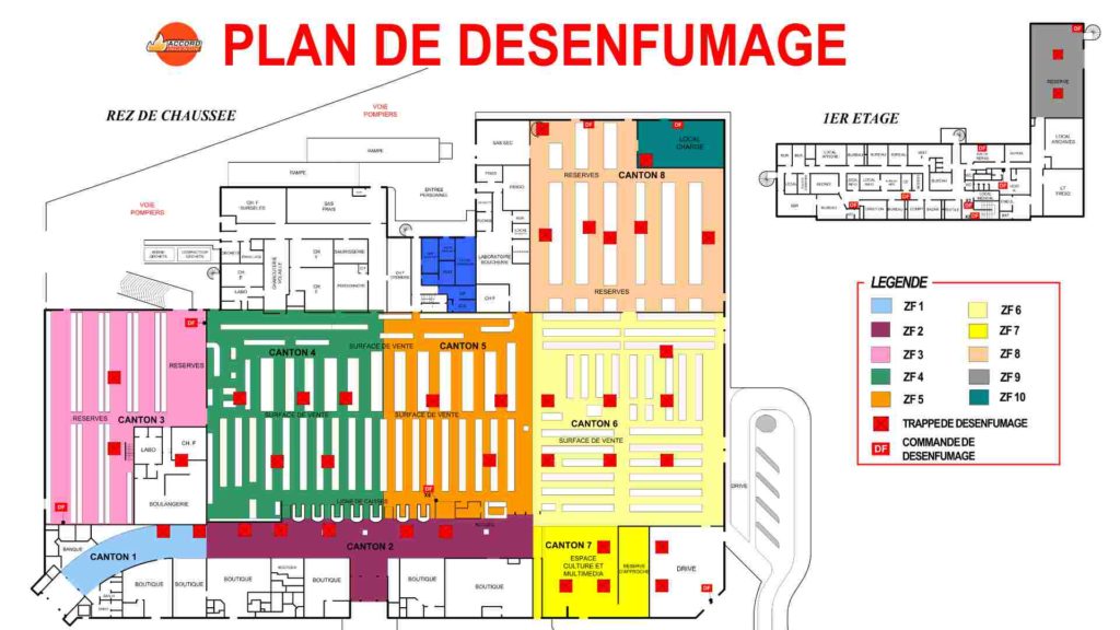 plan de désenfumage sécurité incendie