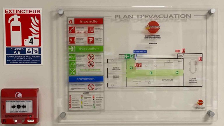 plan d'évacuation incendie